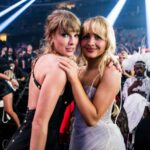 Taylor Swift and Sabrina Carpenter attend the 2023 Video Music Awards