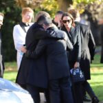 Simon Cowell hugging Liam Payne’s mum Karen and dad Geoff goodbye