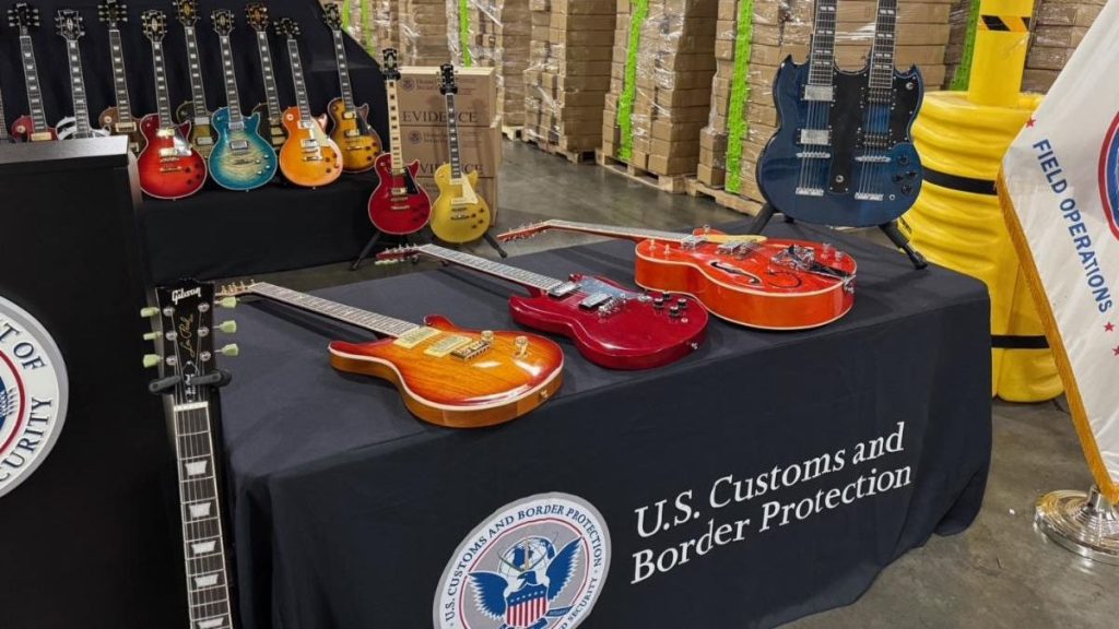 US Customs Border Protection Seize fake Gibson guitars