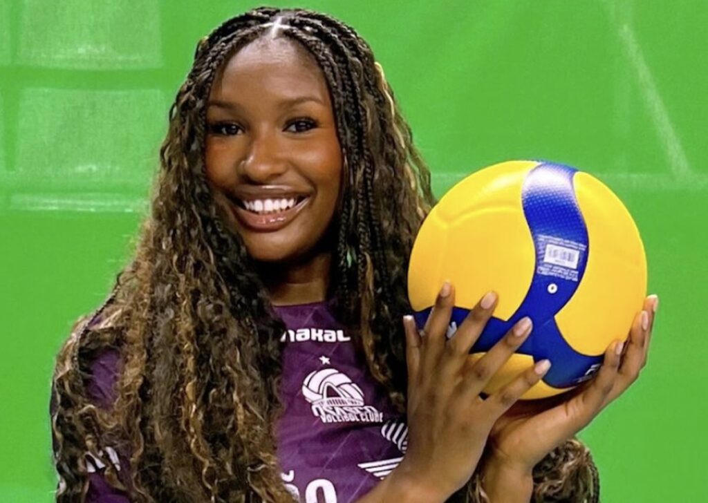 Volleyball Star Brionne Butler in Two-Piece Workout Gear is a "Queen"