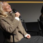 Anderson and her co-star Brenda Song at a screening of 'The Last Showgirl'