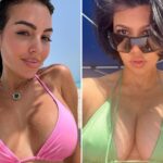 Stars In Pink And Green Swimsuits -- Who'd You Rather?!