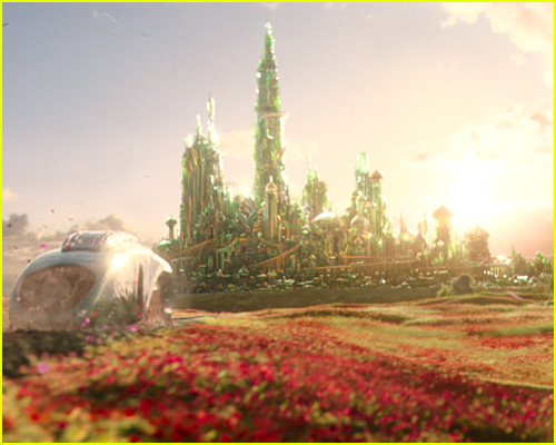 still of emerald city in Wicked movie