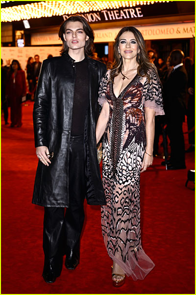 Elizabeth and Damian Hurley at the Devil Wears Prada opening night