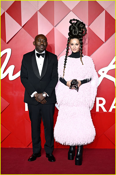 Edward Enninful with Natasha Poonawalla at the 2024 British Fashion Awards