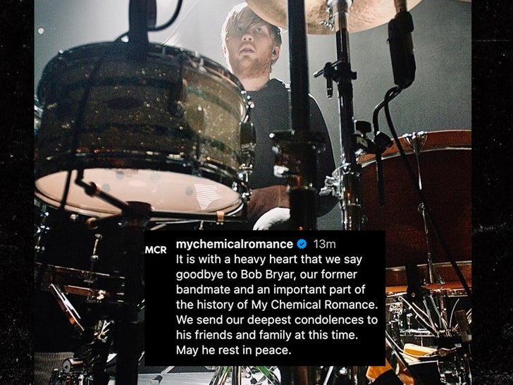 my chemical romance statement on Bob Bryar