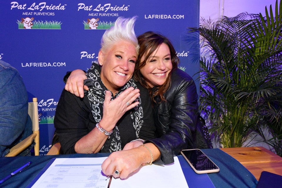 Anne Burrell and Rachael Ray seen above in 2019