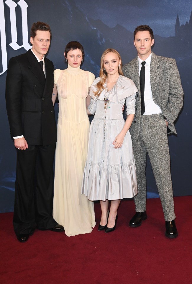 Emma was joined by Lily Rose-Depp, Nicholas Hoult and Bill Skarsgård