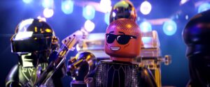 Daft Punk and Pharrell Williams as Lego figurines in "Piece by Piece."