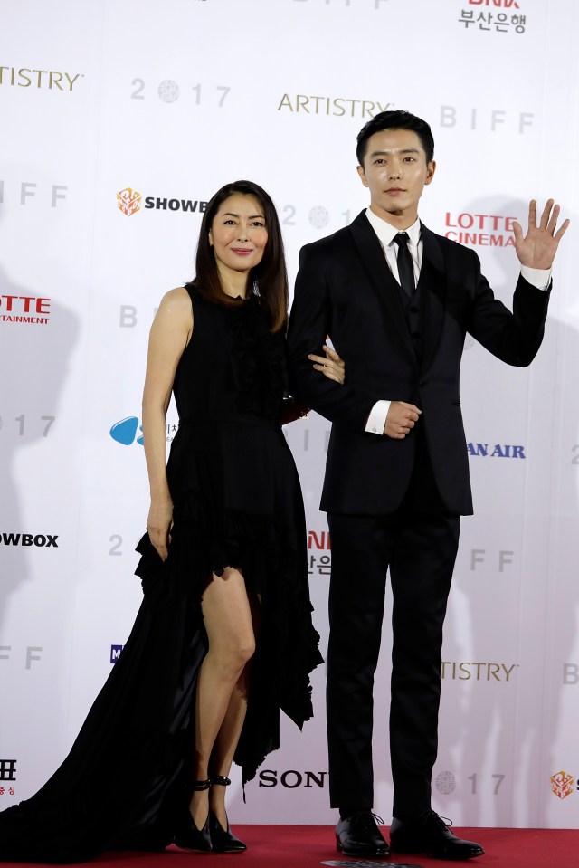 Miho Nakayama and Kim Jae-wook attend the Opening Ceremony of the 22nd Busan International Film Festival