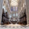 This photograph shows a new altar (front) designed by French artist and designer Guillaume Bardet, at the Notre-Dame de Paris cathedral, in Paris on Nov. 29, 2024.