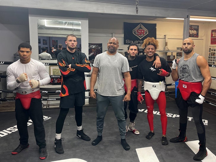 roy jones jr with  his fighters no credit no wm