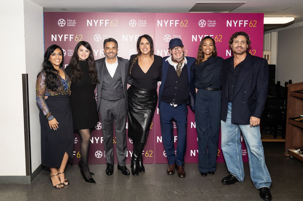 Eugenio Derbez met the cast and filmmakers backstage at Alice Tully Hall to congratulate them on their film.