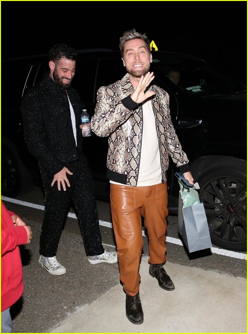 Lance Bass and Michael Turchin at the Jennifer Klein holiday party