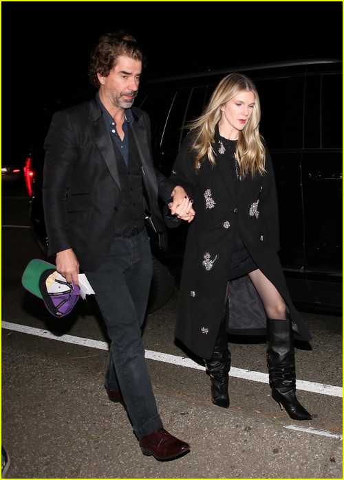 Lily Rabe and Hamish Linklater at the Jennifer Klein holiday party