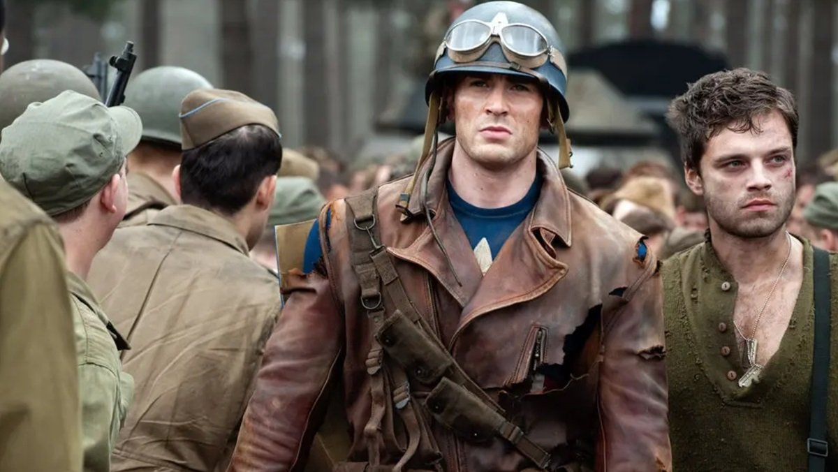 World War II era Steve Rogers as Captain America in Captain America: The First Avenger.