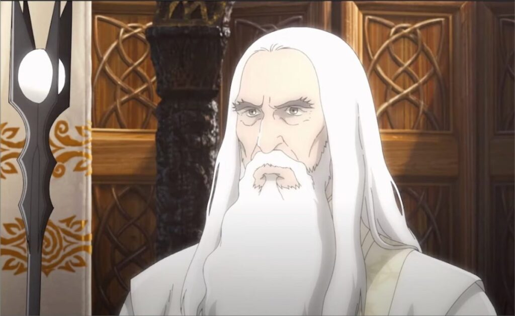 Saruman war of the rohirrim trailer lord of the rings, Christopher Lee will voice him 
