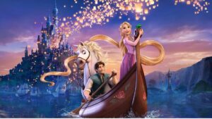 Rapunzel and Flynn Rider in Disney's Tangled.