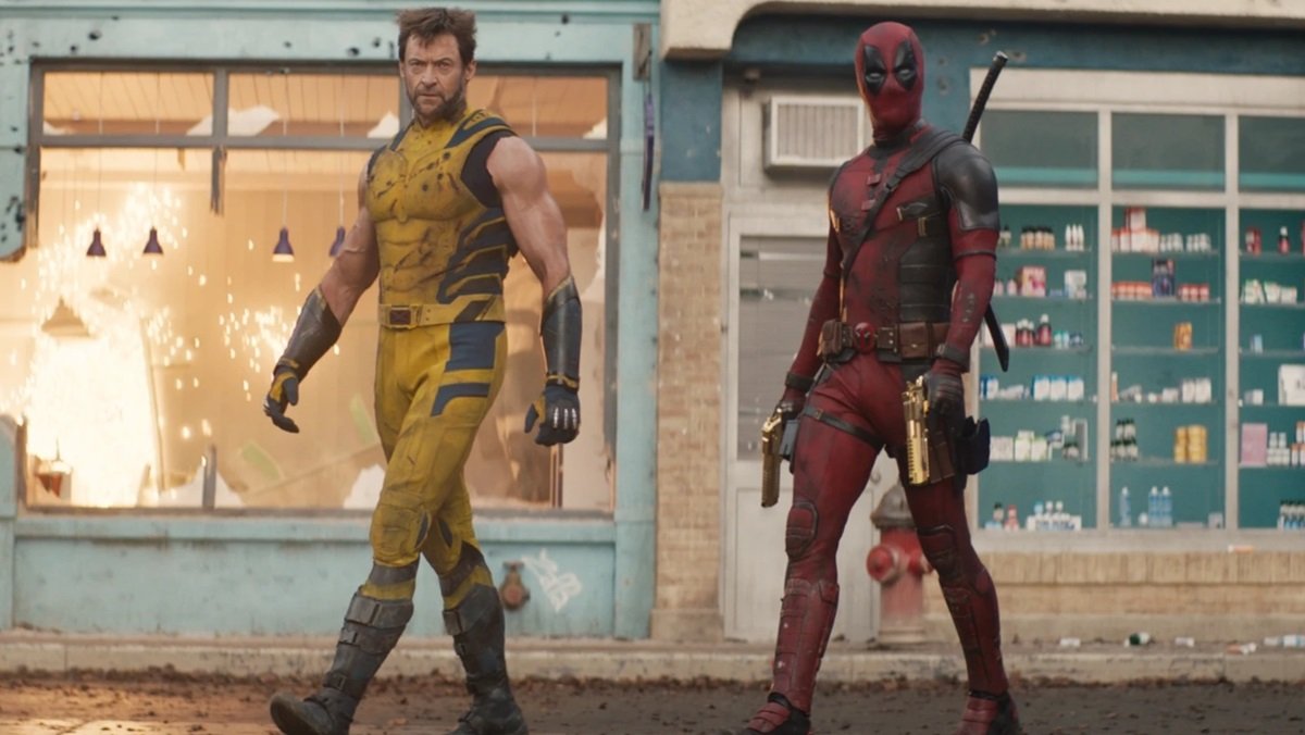 Hugh Jackman and Ryan Reynolds do their slo-mo walk into battle in Deadpool & Wolverine.