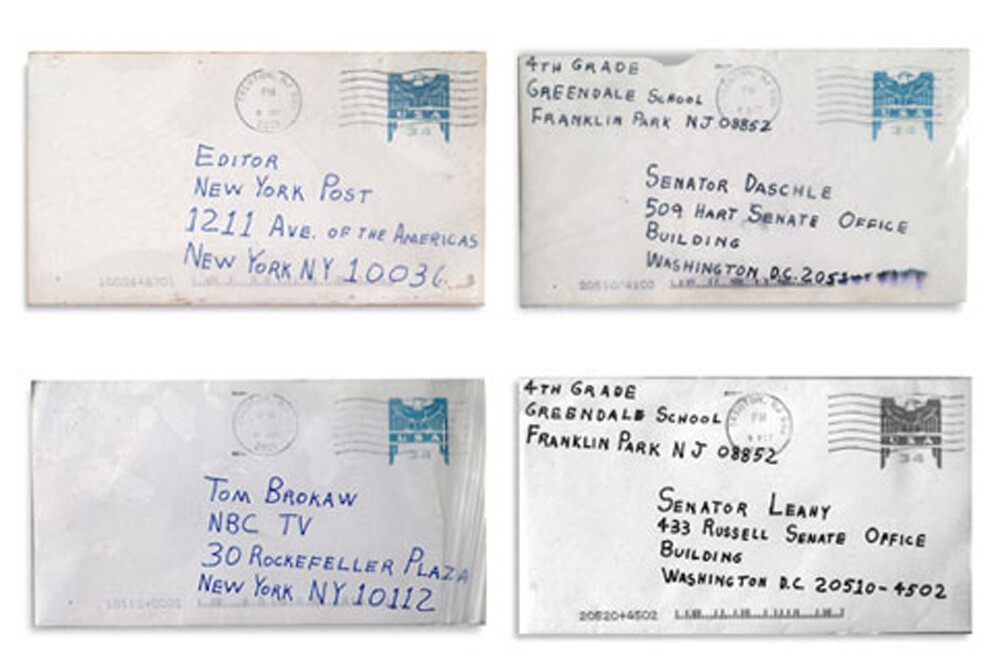 2001 anthrax envelopes