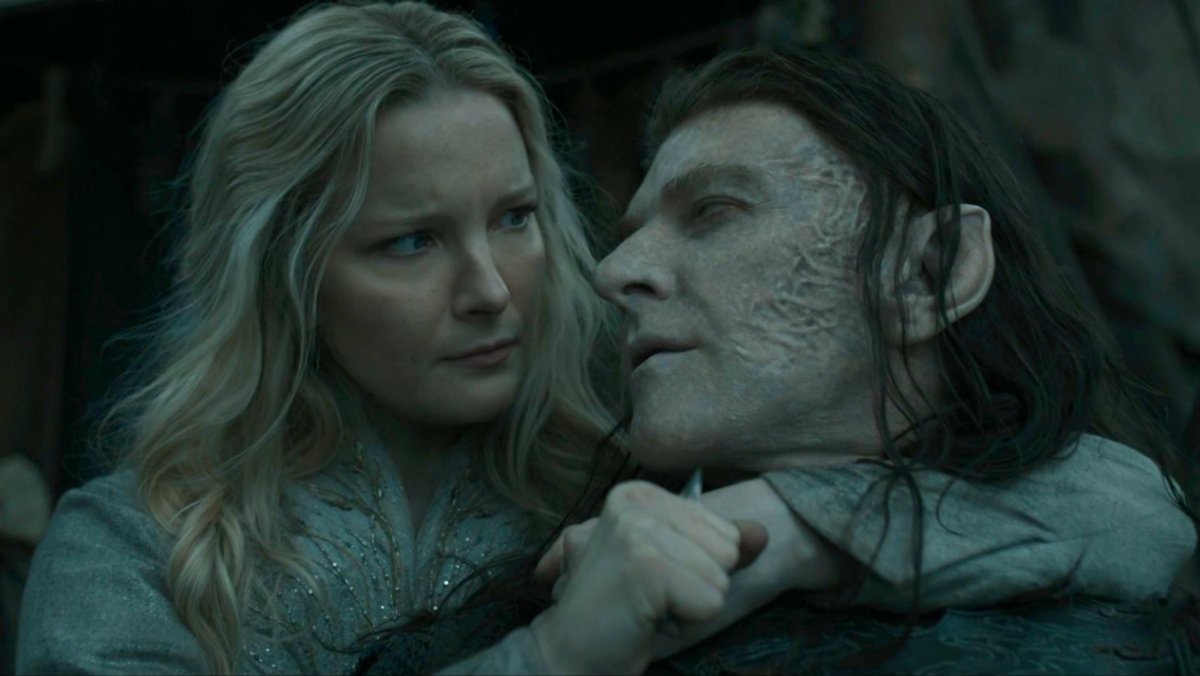 Adar and Galadriel on The Rings of Power season 2