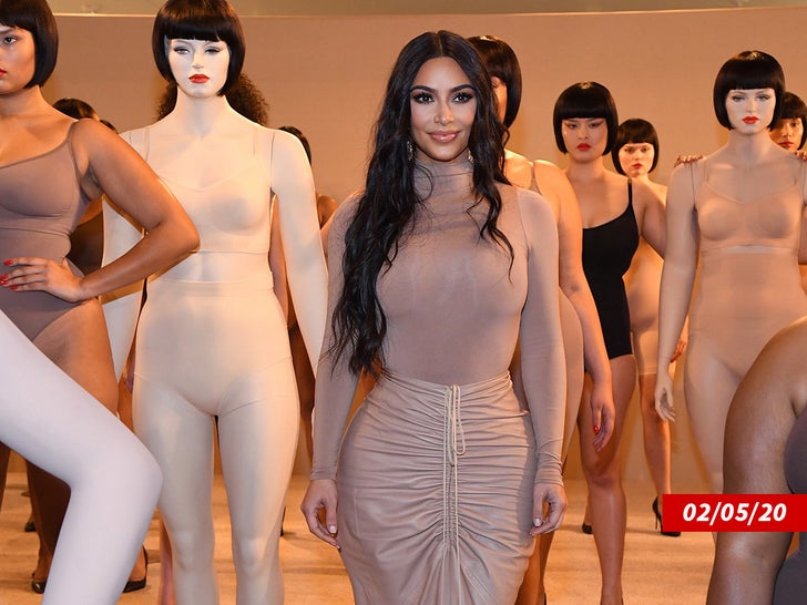 Kim Kardashian in skims store