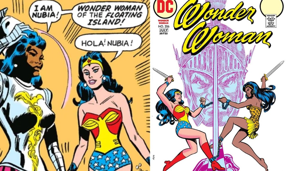 Nubia's introduction to Wonder Woman mythos in the early '70s.