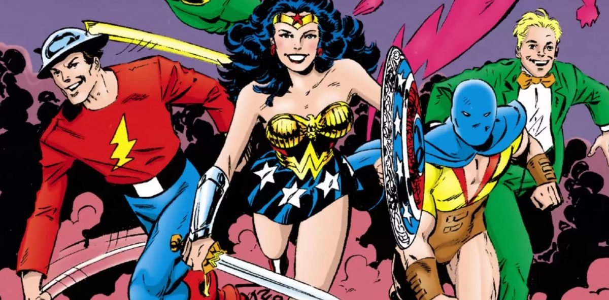 Hippolyta fights alongside the JSA as Wonder Woman in WWII. Art by John Byrne.