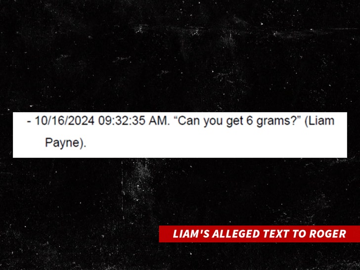 Liam Payne's Alleged Text to Roger