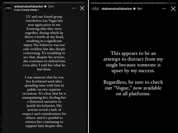 alabama barker response instagram side by side