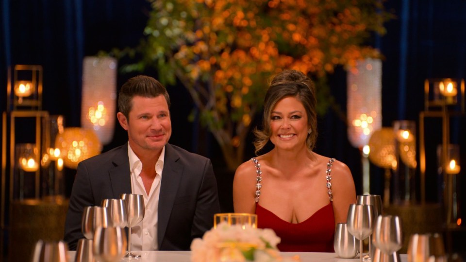 TV hosts Nick and Vanessa Lachey in episode 1 of The Ultimatum