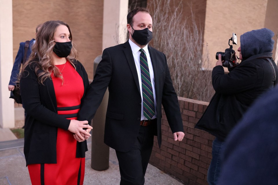 Anna left an Arkansas court with Josh at his trial in December 2021