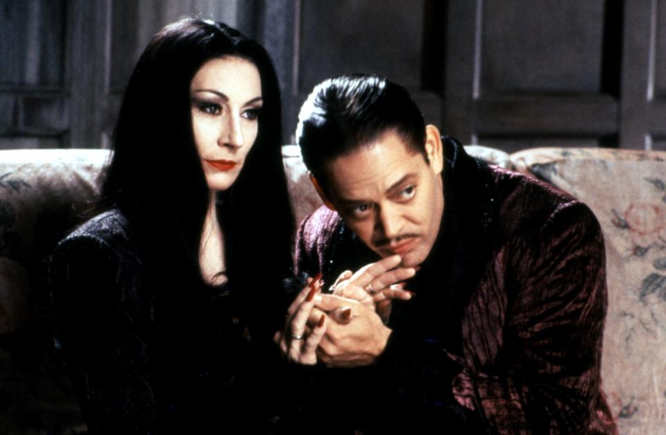 Anjelica played glam matriarch Morticia in the 1991 comedy