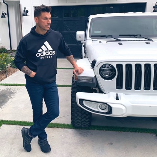 The Valley star Jax Taylor in front of his former Valley Village farmhouse