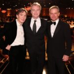 Cillian Murphy, Christopher Nolan and Matt Damon at the 81st Golden Globe Awards