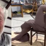 Daniel stern split with his clay sculpture of a dancer draped over a chair with her head on the floor and her legs in the air