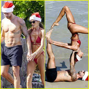 Model Izabel Goulart & Soccer Star Kevin Trapp Spotted Doing Acroyoga on the Beach in St. Barts