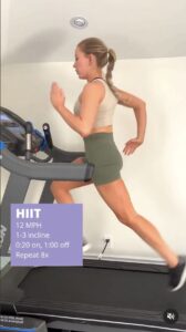 Katie Crewe get speed while do Cardio HIIT.