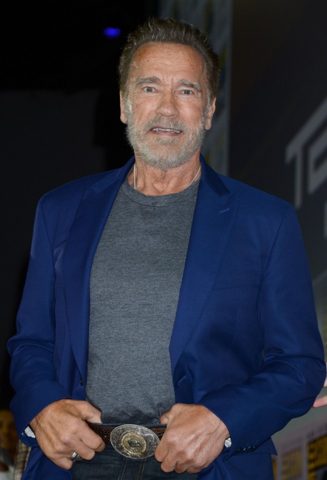 Arnold looked totally unrecognizable as he tranformed for his latest role