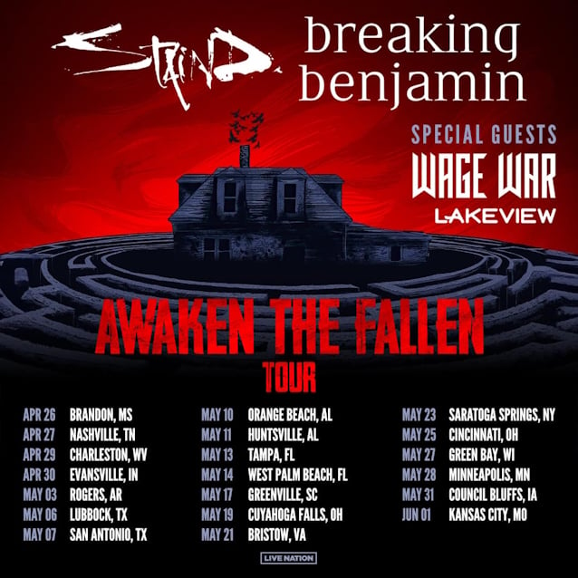 BREAKING BENJAMIN And STAIND Announce Spring 2025 U.S. Tour; BLABBERMOUTH.NET Presale