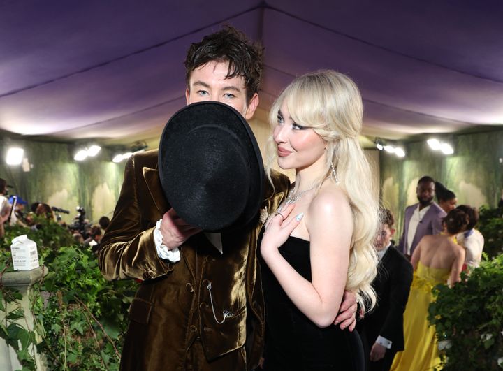 Barry Keoghan and Sabrina Carpenter. The two reportedly broke up last week after dating for nearly a year.