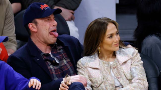 ben affleck jennifer lopez at lakers game