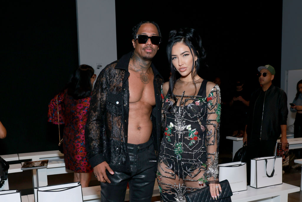 Nick Cannon and Bre Tiesi attend Falguni Shane Peacock - Front Row & Backstage - New York Fashion Week - September 2023: The Shows