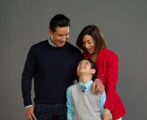 Mario Lopez, Courtney Lopez, and their son Dominic