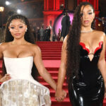 Halle Bailey and Chloe Bailey attend The Fashion Awards 2024 Presented by Pandora - Roaming Arrivals