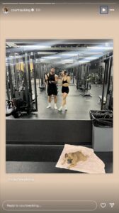 Courtney King in Two-Piece Workout Gear Shares Special Gym Selfie