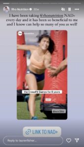 Lauren Fisher shares an old photo of her in the CrossFit Games.