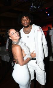 Draya Michele & Jalen Green attend The h.wood Group's 10th Annual Red, White & Bootsy 4th Of July, Presented By LF*GO!™ï¸ ENERGY