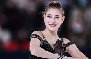 Figure Skater Alena Kostornaia in Two-Piece Workout Gear Surfs, Says "I'm Learning to Ride"