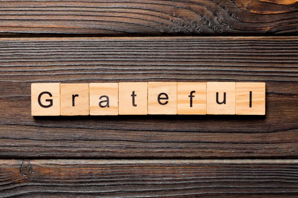 Grateful,Word,Written,On,Wood,Block.,Grateful,Text,On,Table,